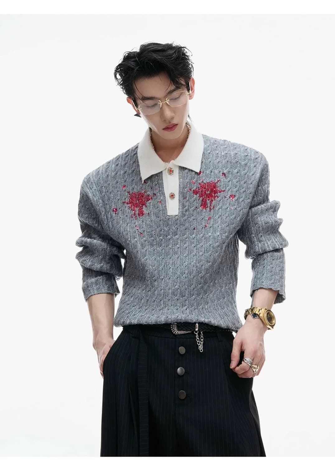 ArguE CulturE Knit Sweater 니트 폴로 스웨터 상품이미지2