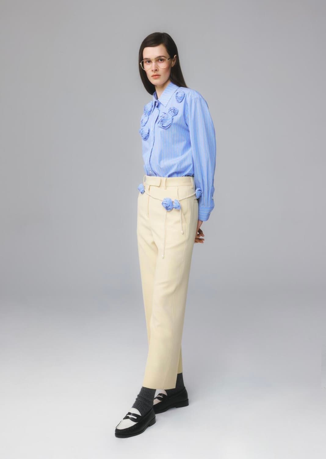 문선  Crape Boots Cut Slacks 상품이미지2