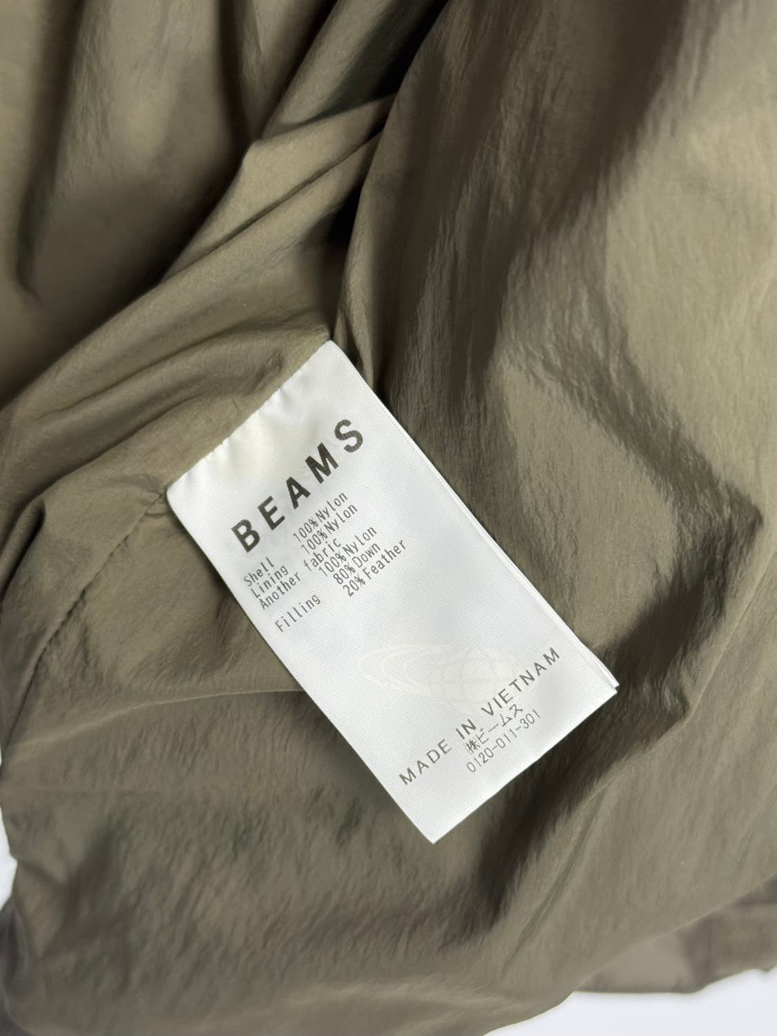 23FW 빔즈 립스탑 다운 패딩 파카 숏패딩 M 상품이미지8