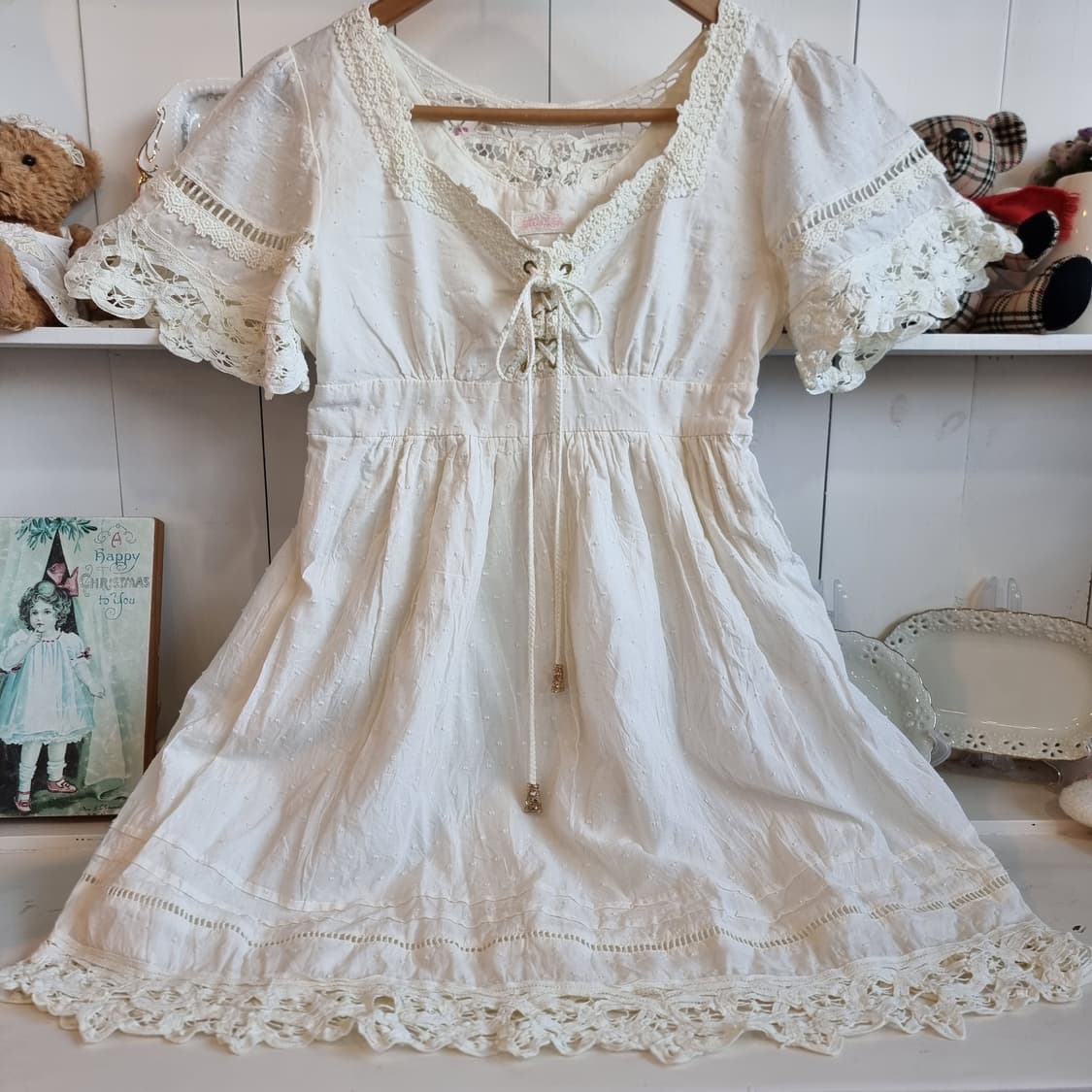 리즈리사(Liz Lisa) 스위스도트 레이스 코르셋 원피스 상품이미지4