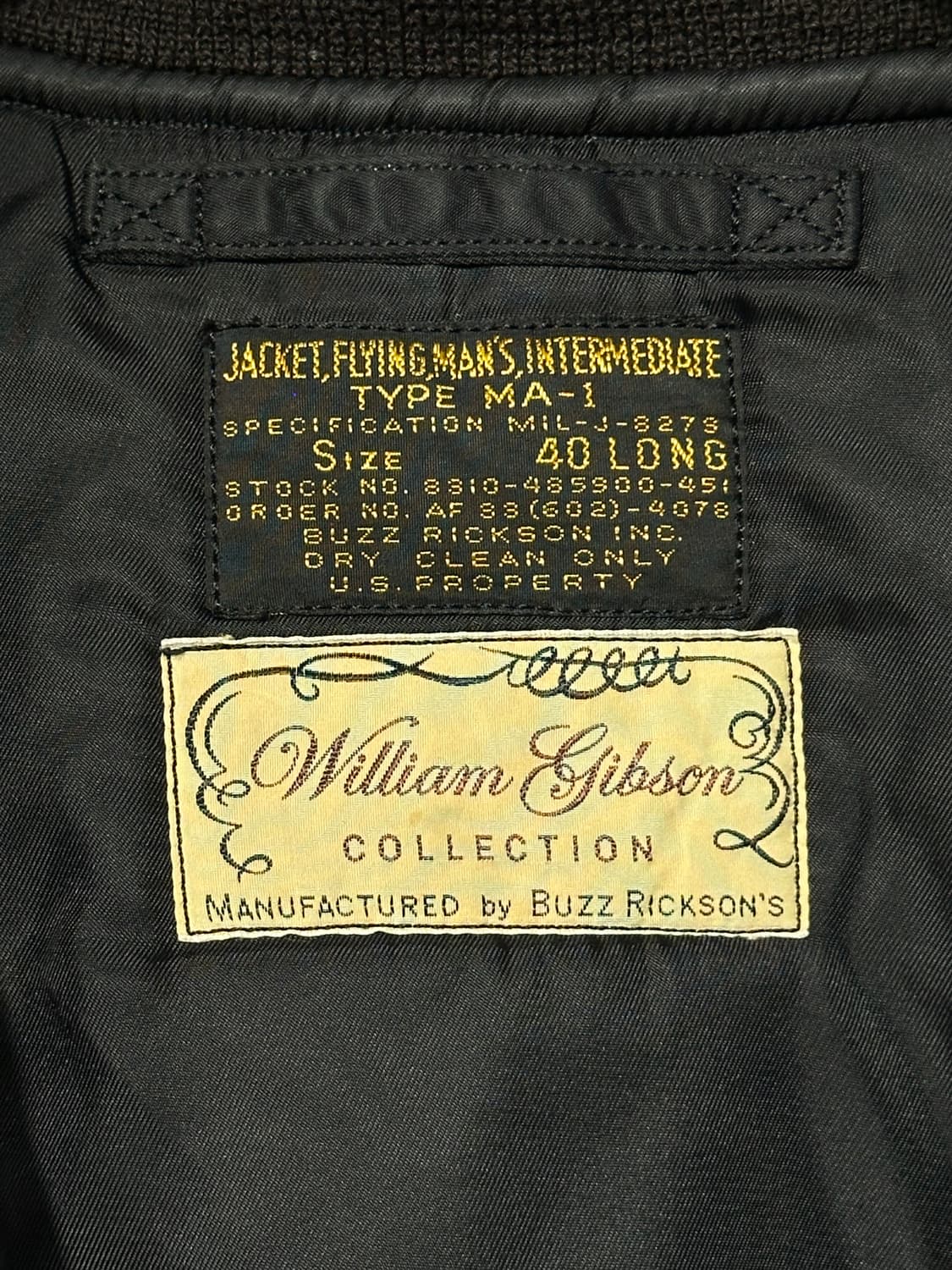 버즈릭슨 윌리엄 깁슨 ma-1 항공점퍼  상품이미지5