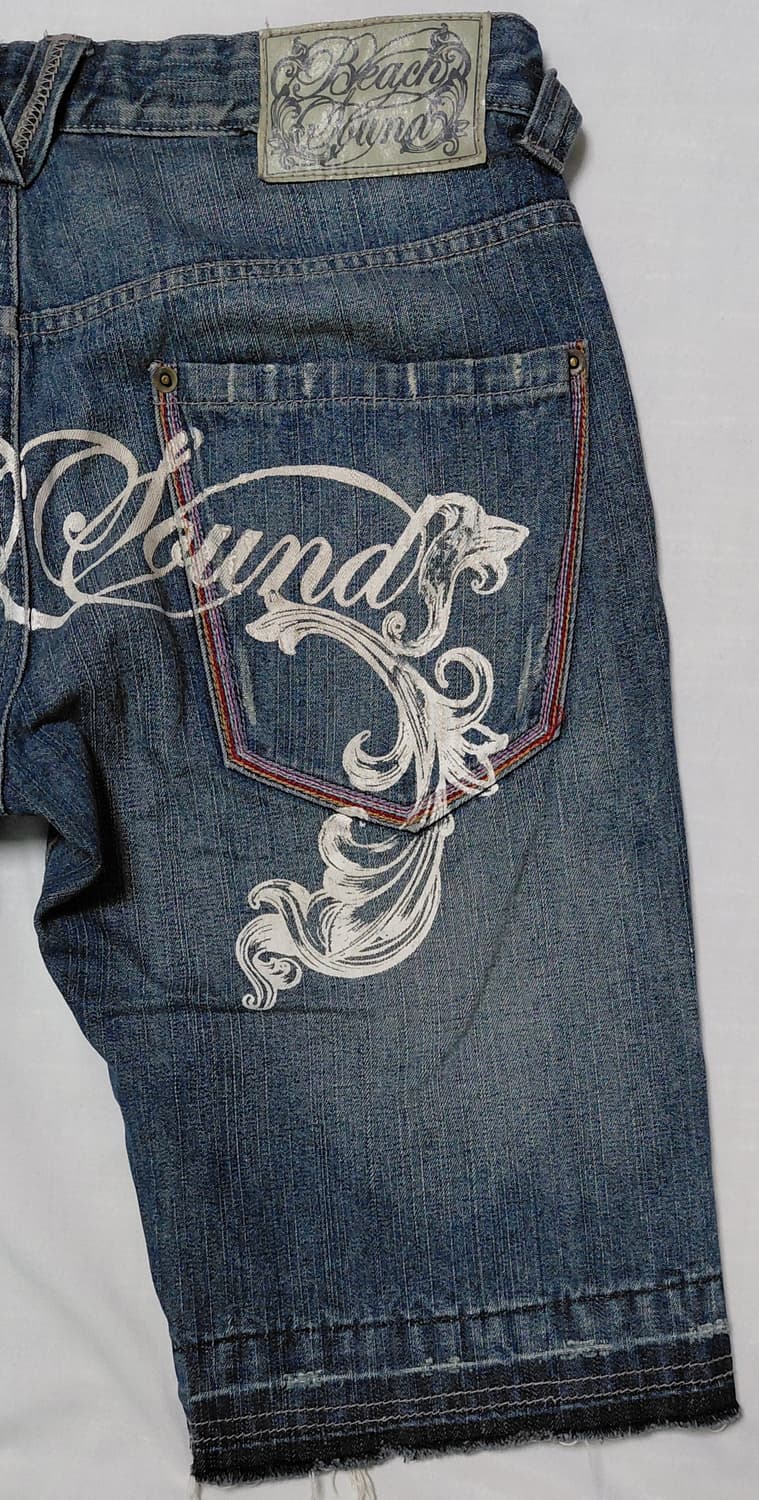 [M] y2k 감성 Beach Sound 서프 빈티지 자수 데님 팬츠 상품이미지8