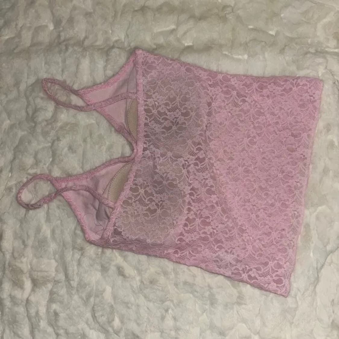 레이스 셔링 캡나시 핑크 상품이미지2