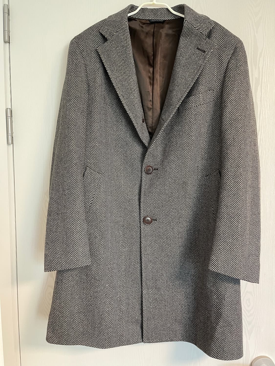 톰볼리니(Tombolini) 남성 헤링본 울,캐시미어 코트 48(100) 상품이미지2