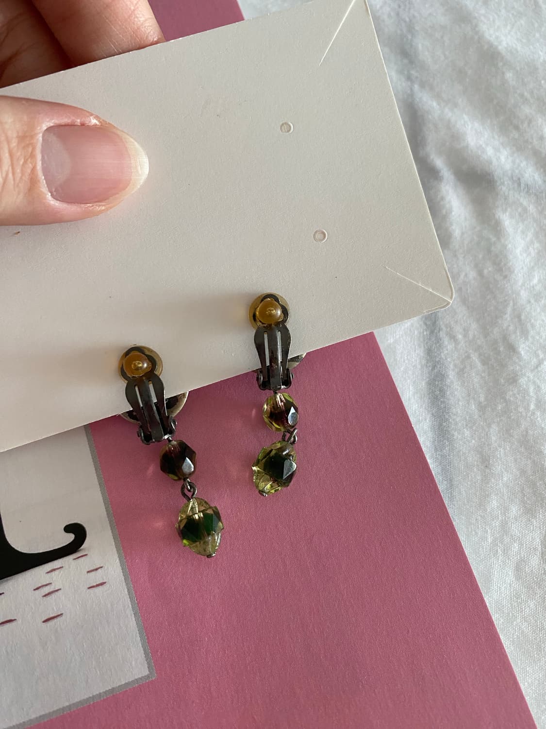 귀찌 빈티지 그린톤 드롭 귀걸이 상품이미지6