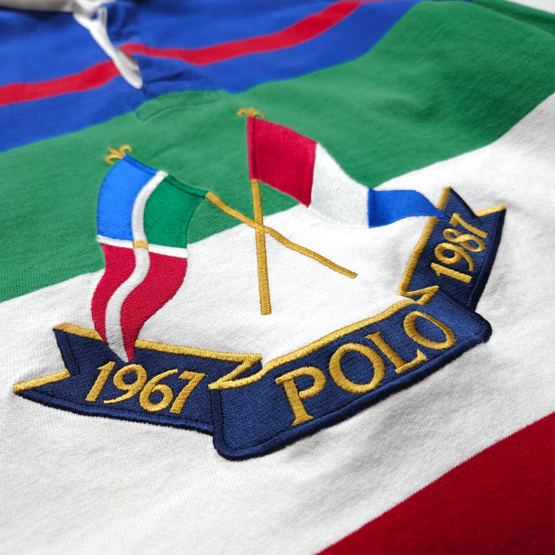 폴로 랄프로렌 신형 CP-93 클래식 크루즈 로얄 멀티 럭비 티셔츠 (M 상품이미지3