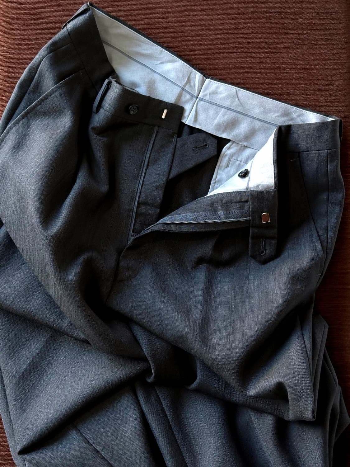 1 pleats patterned wool trousers 상품이미지5