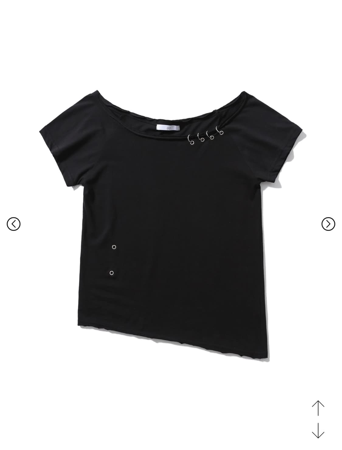 어니브 UNBALANCE PIERCING EYELET 티셔츠 상품이미지2