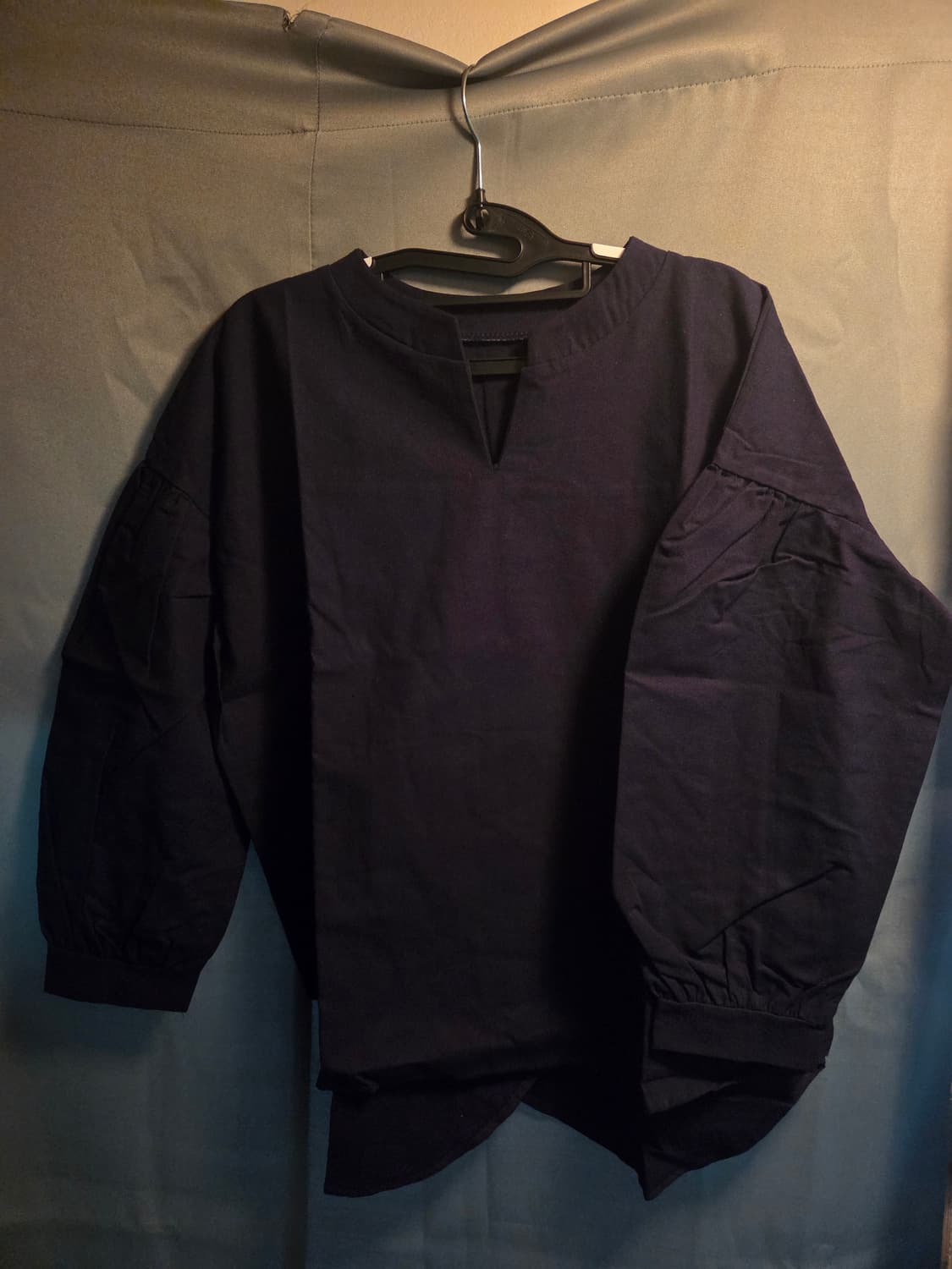 6천원 급처! 네이비 빈티지 퍼프 블라우스 바선생 모리걸룩 새상품 상품이미지1