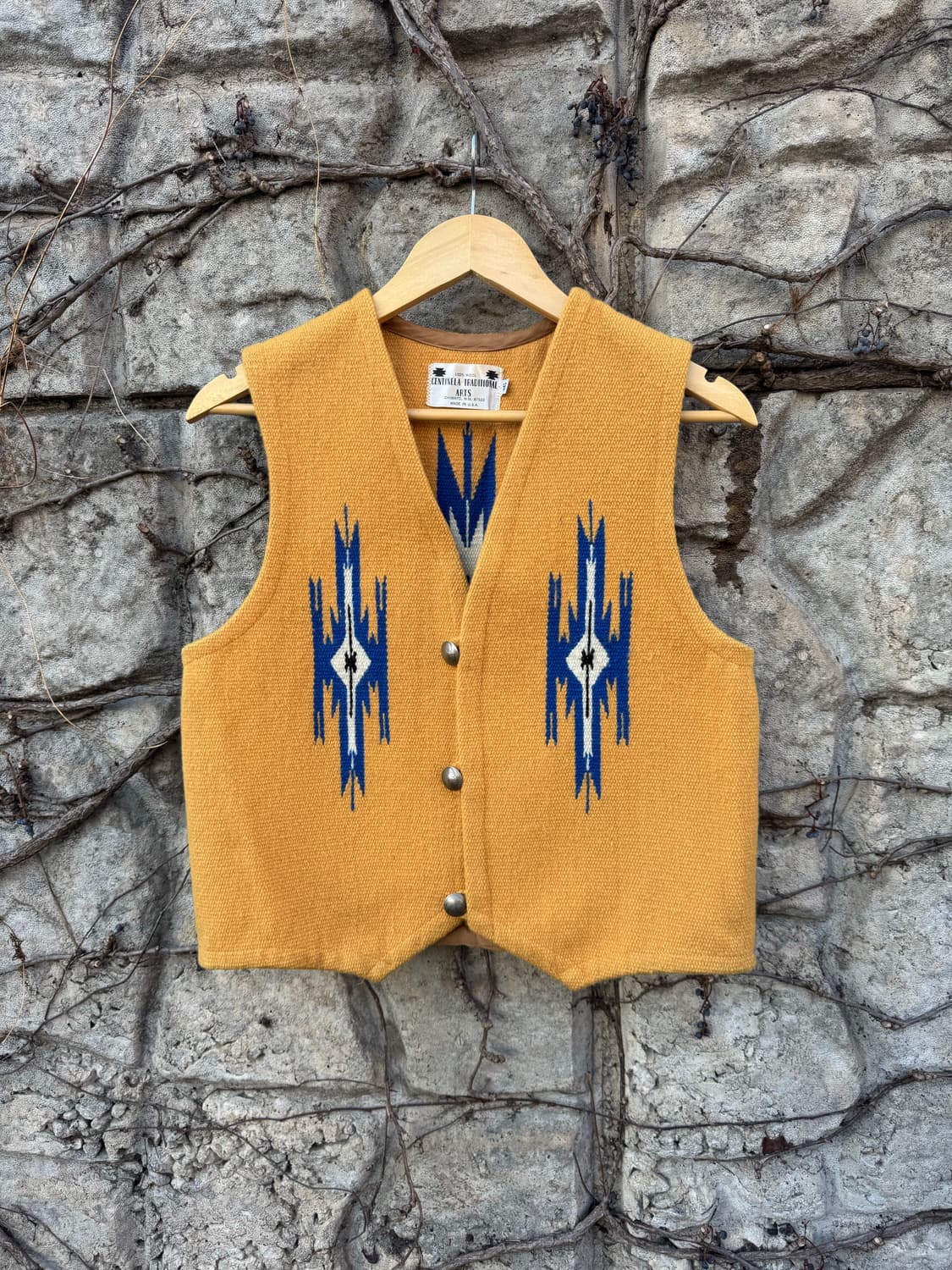 90s 센티넬라 빈티지 핸드 우븐 울 오르테가 치마요 베스트 조끼 상품이미지1