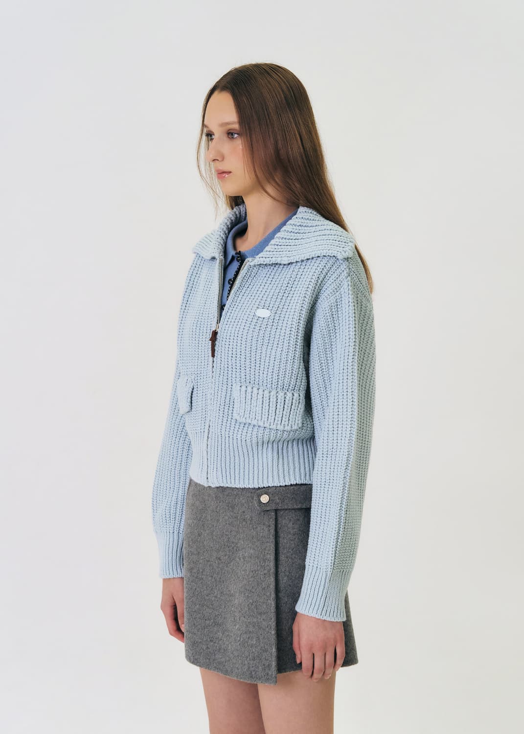 🖤 그로브(GROVE) Joyce Skirt / 차정원 블랙 울스커트 상품이미지6