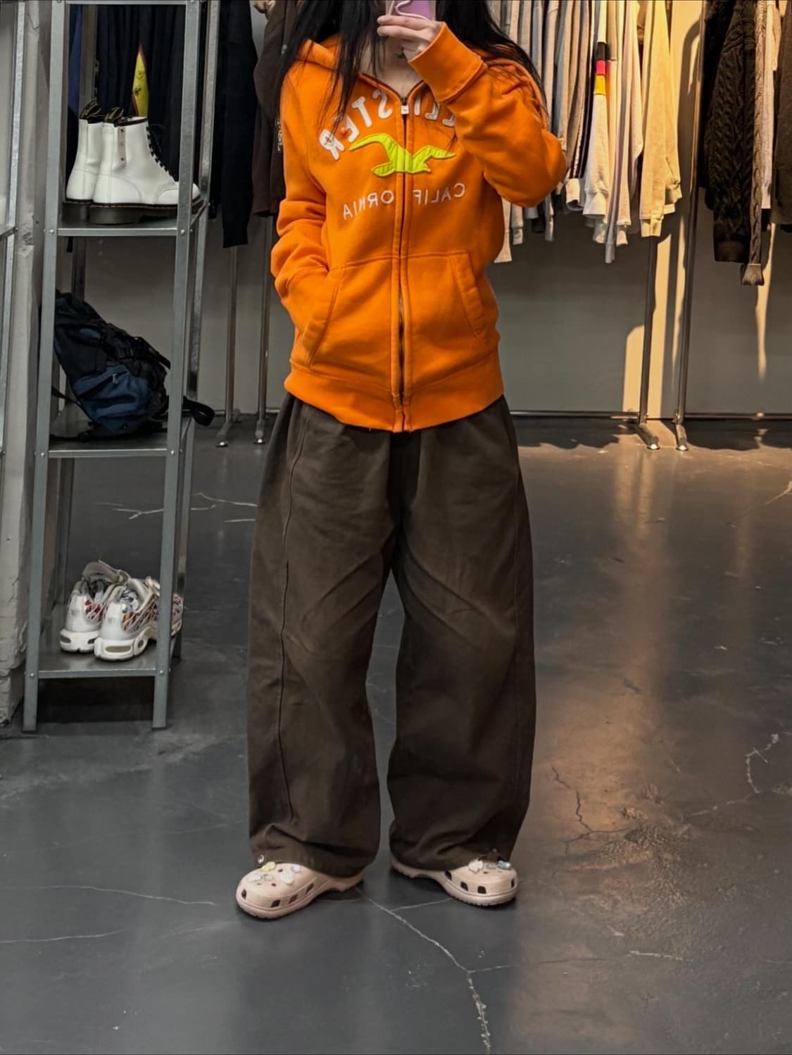 홀리스터 패치로고 오렌지 후드집업 A2973 상품이미지1