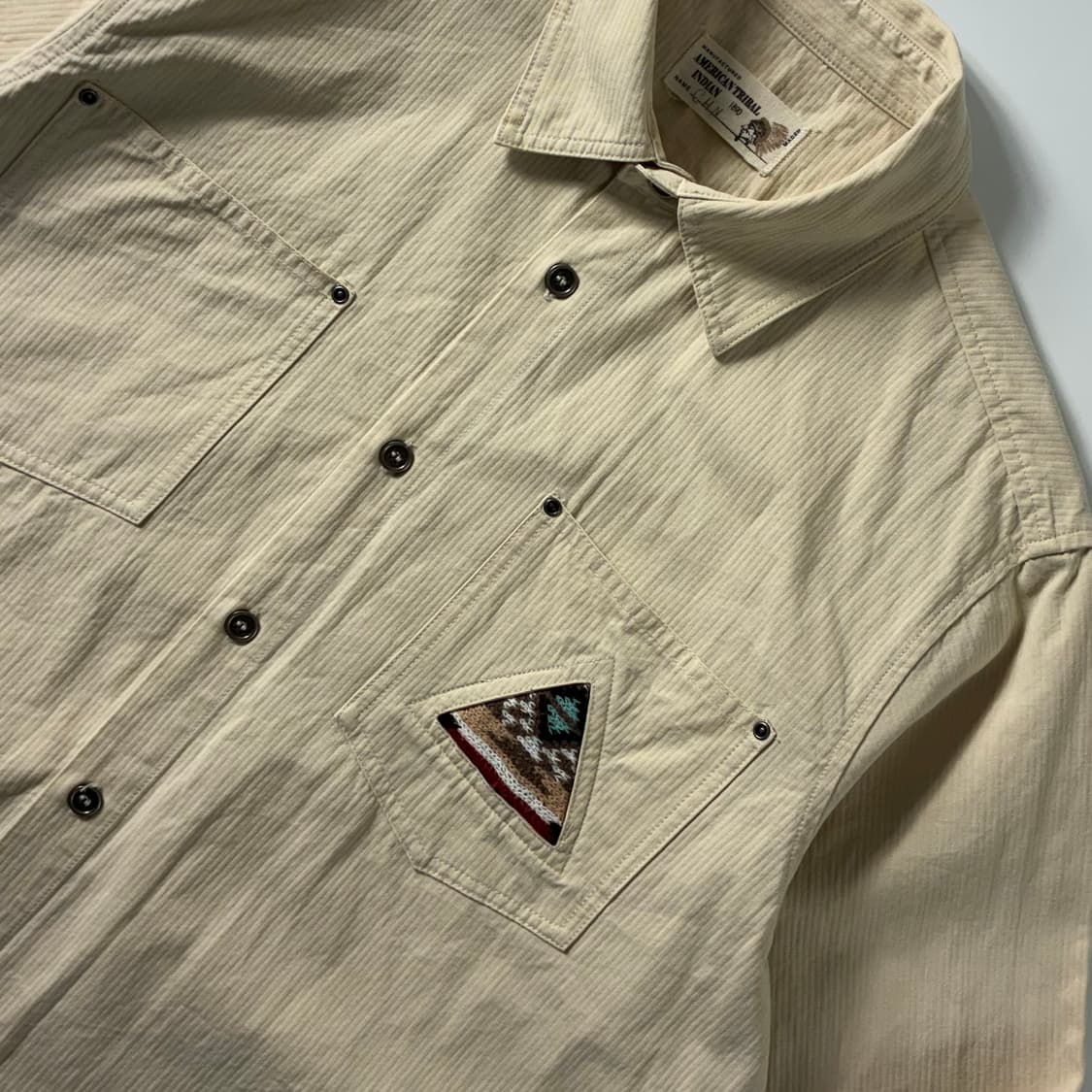 Vintage  아메리칸 트라이블 인디언 에스닉 HBT 셔츠  상품이미지2