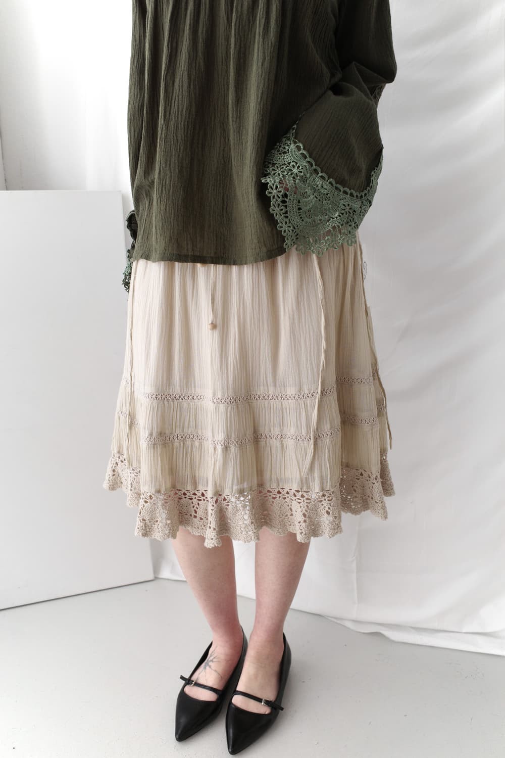 crochet lace skirt 상품이미지4