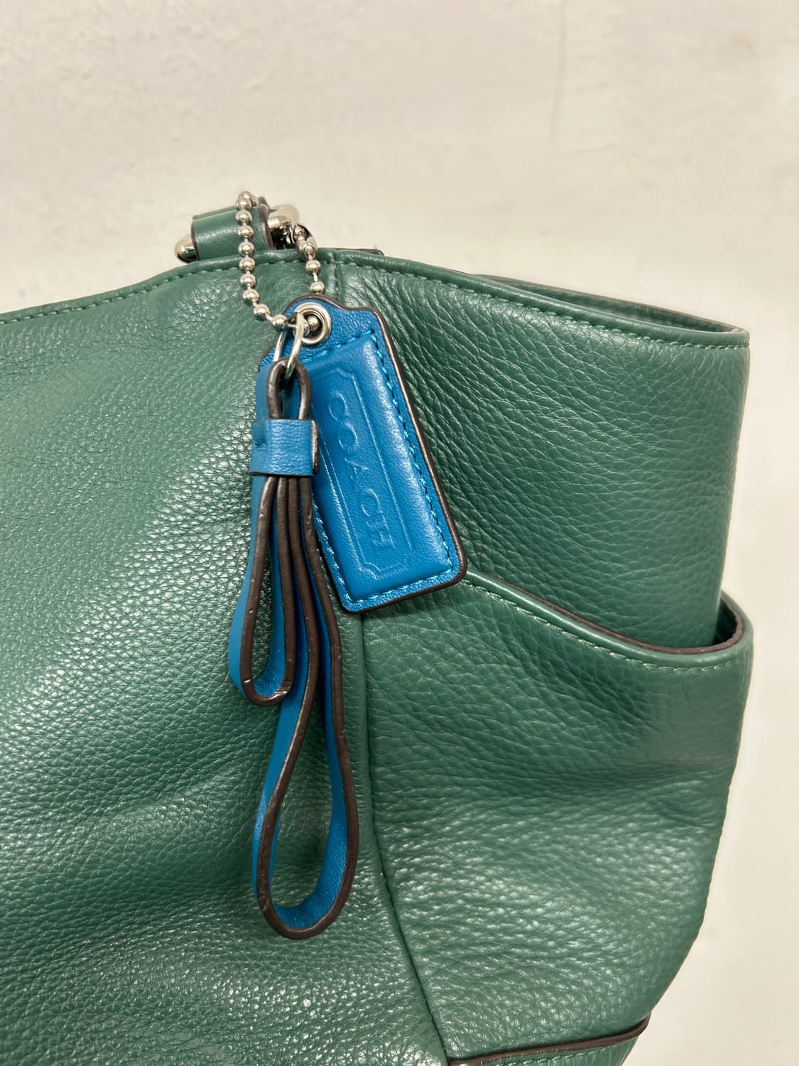 코치 가죽 토트백 숄더백 그린색 상품이미지2