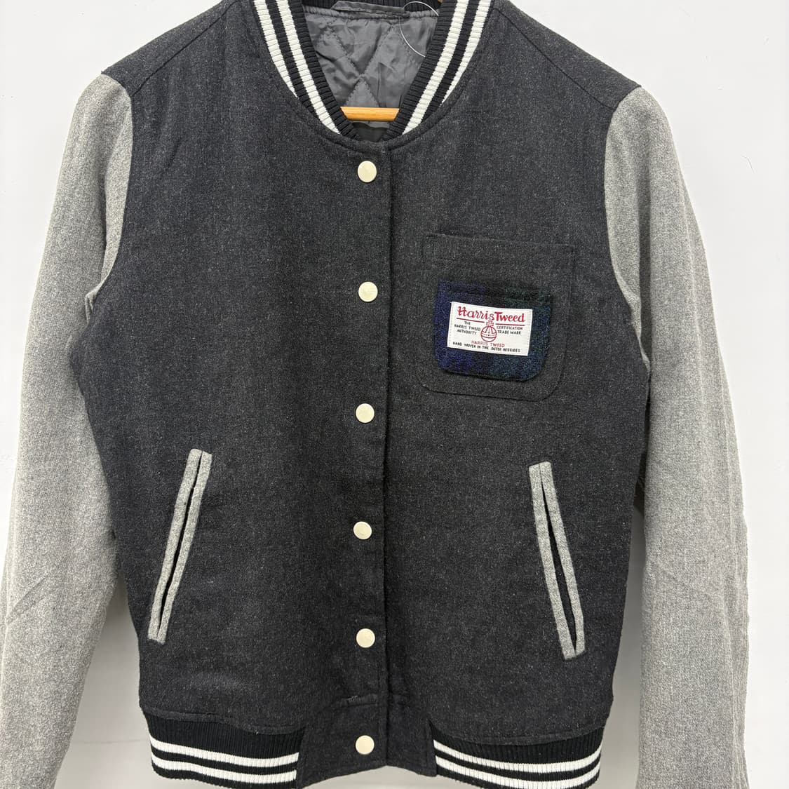 해리스트위드 블랙 스타디움 자켓 여성 S 상품이미지2