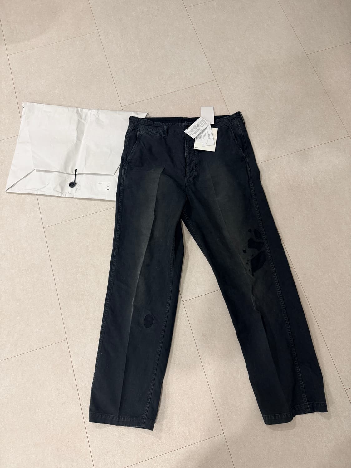 비즈빔 25FW 크래쉬 치노 팬츠 블랙 3 상품이미지2