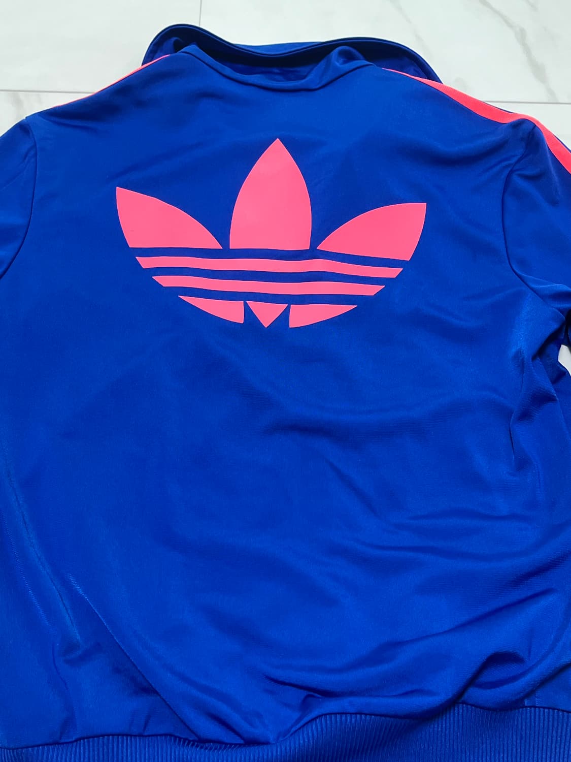 XS/85)대대장 아디다스 파이어버드 블루/핑크 빅로고 파이어버드 트랙탑 상품이미지2