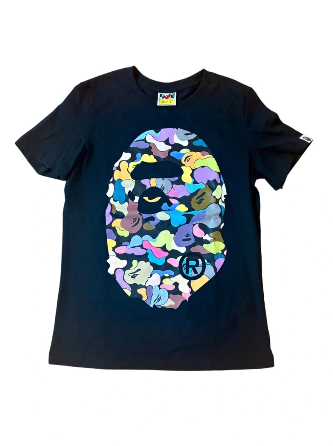베이프 (BAPE) 멀티 카모 빅헤드 반팔 티셔츠 S 상품이미지1