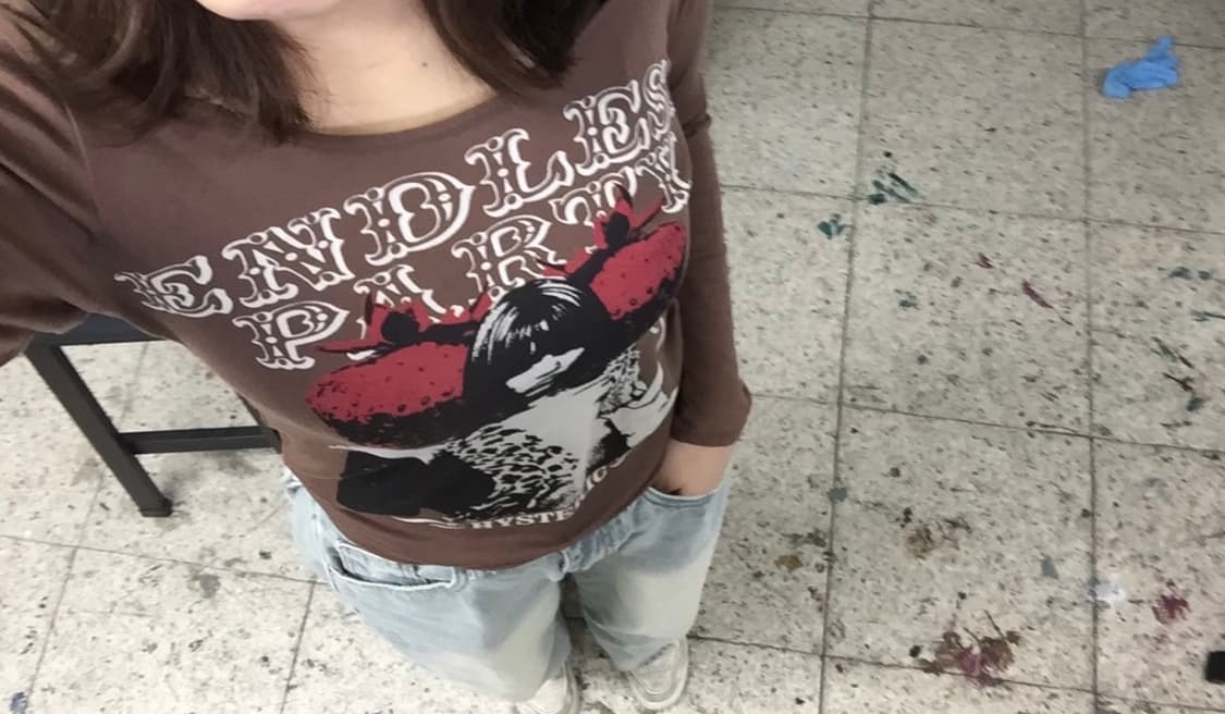 히스테릭 글래머 브라운 딱붙 롱슬리브 상품이미지1