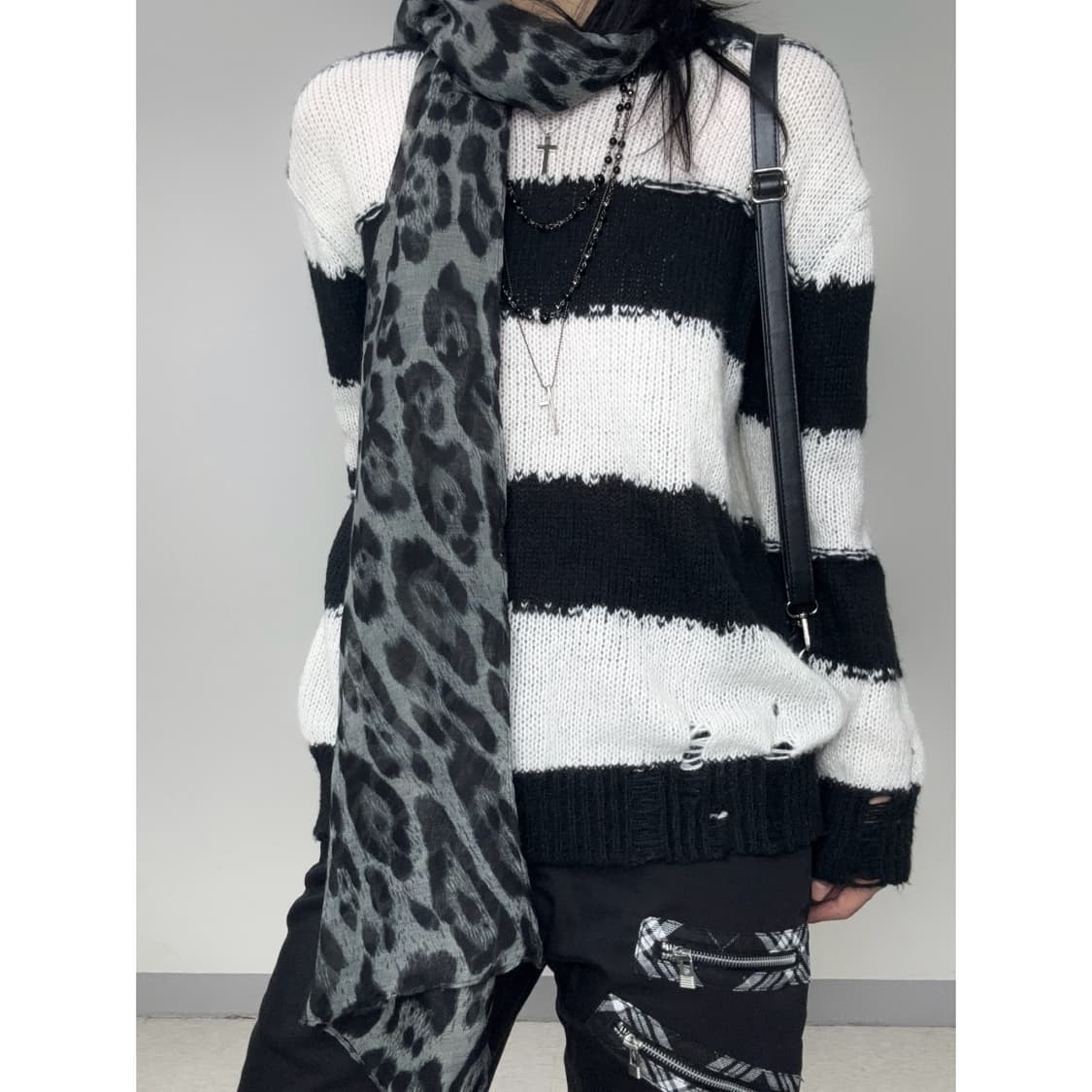 블랙 레오파드 펑크룩 락시크 머플러 스카프 상품이미지9