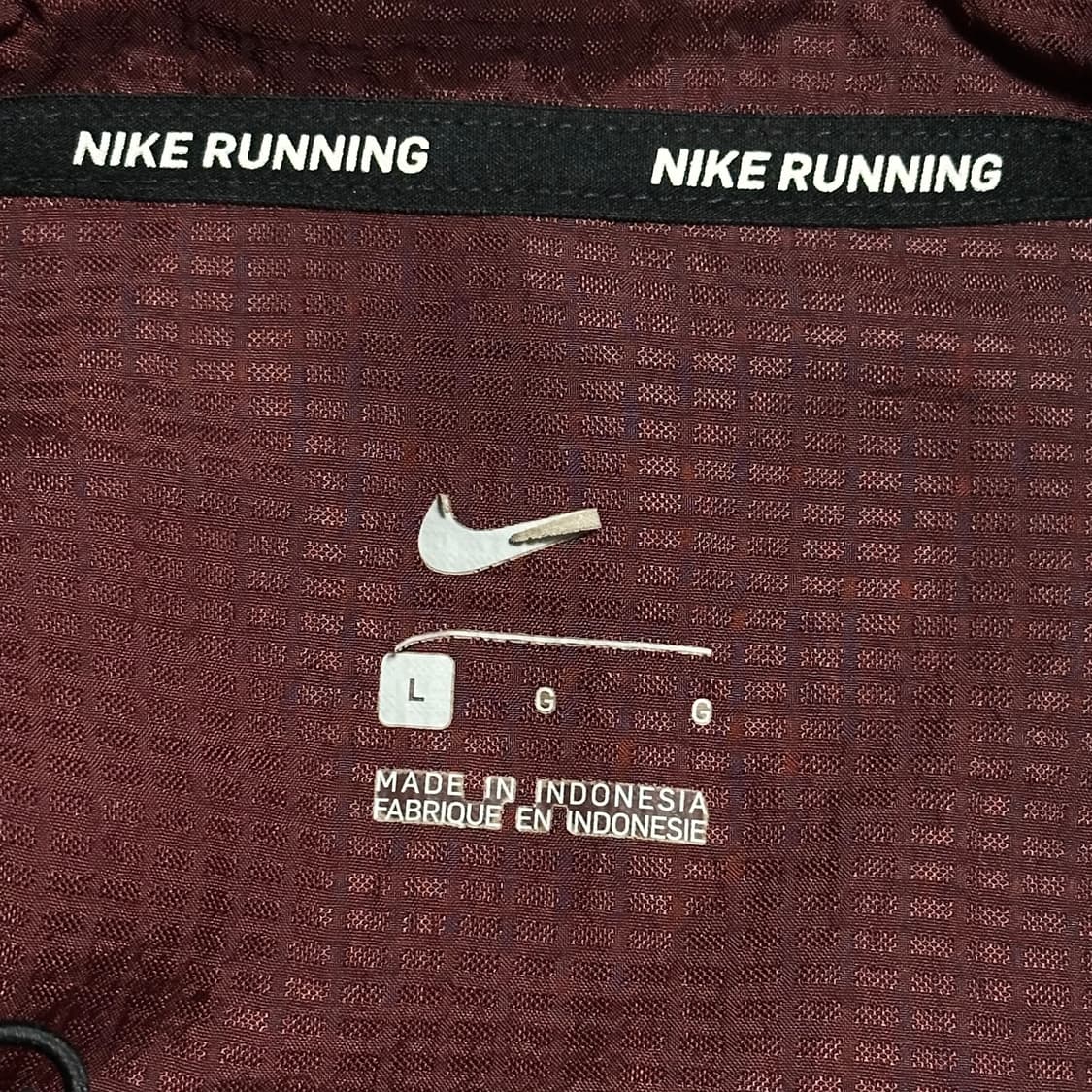 Nike 스우시 버건디 러닝 바람막이 상품이미지3