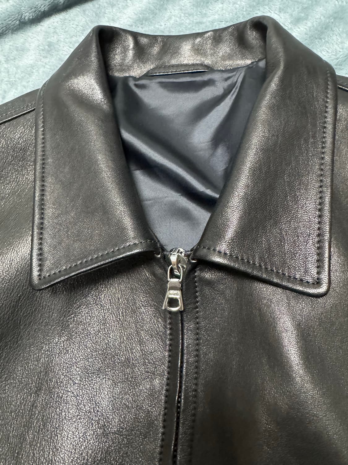 [1] 스테디에브리웨어 SEW 레더 블루종 자켓 상품이미지2