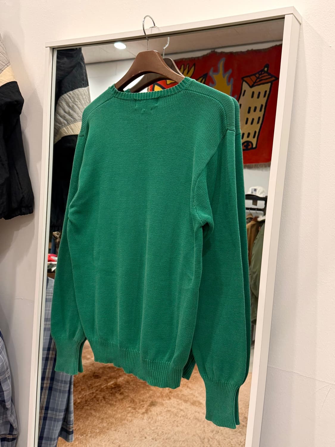 90s Polo RL 폴로 랄프로렌 크루넥 니트 (green) 상품이미지5