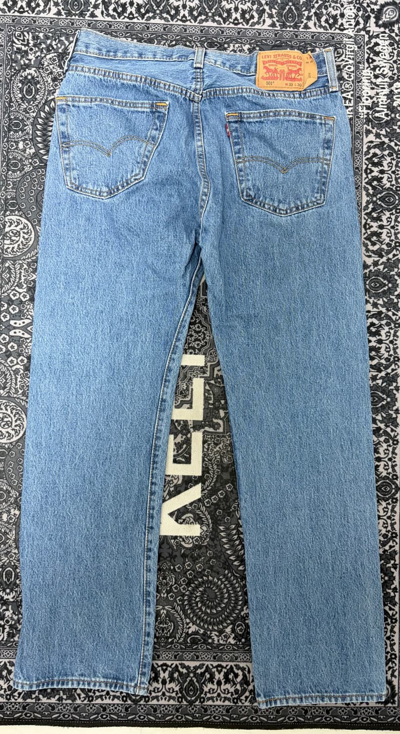 리바이스 501 연청 데님 33/30 상품이미지3
