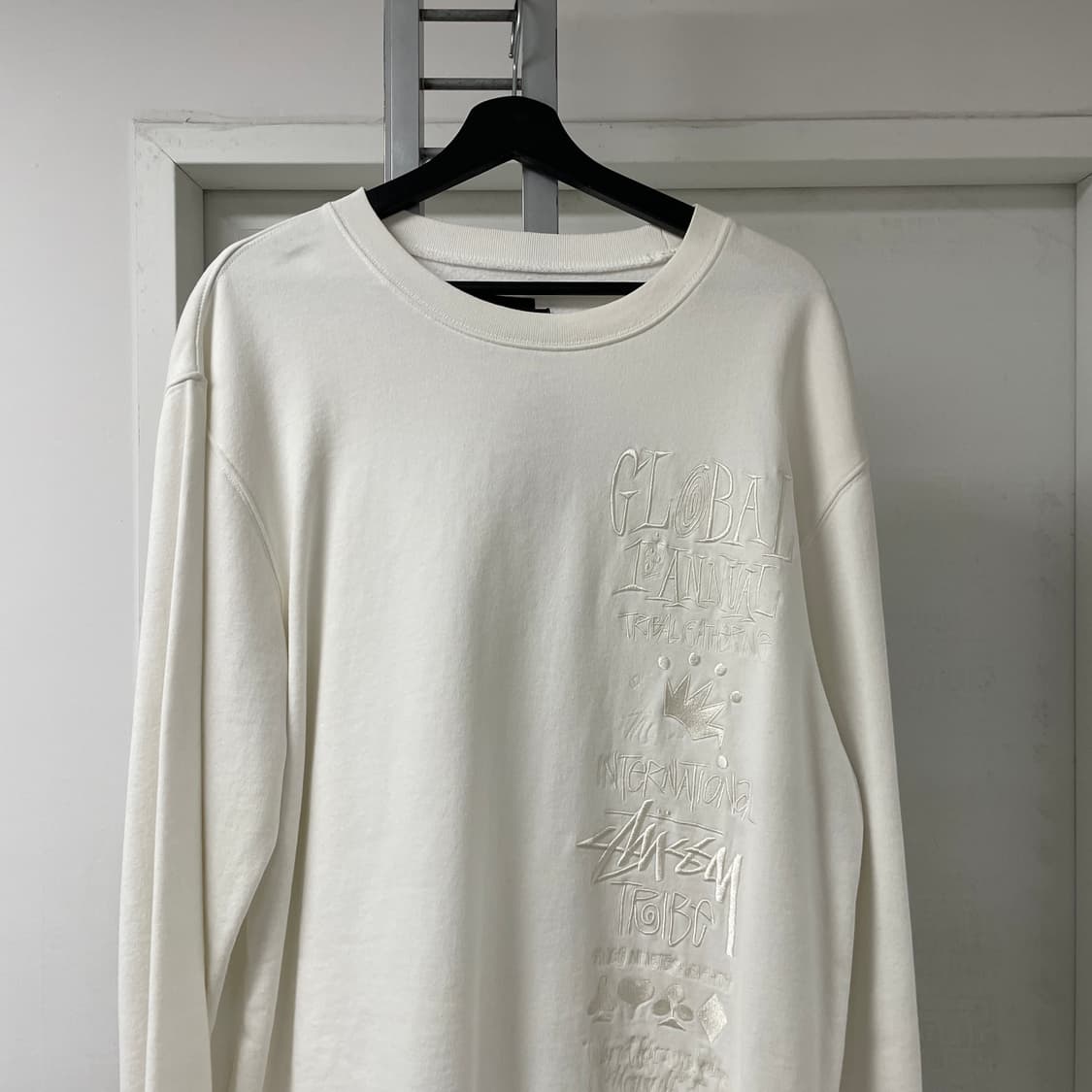 스투시 화이트 맨투맨 L 상품이미지2