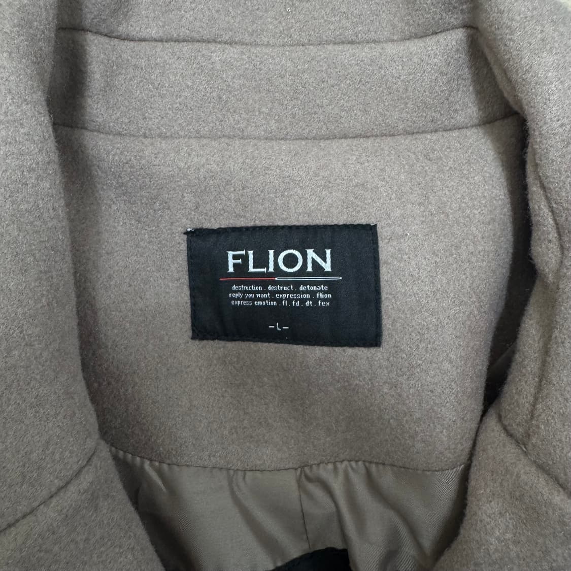FLION 남성 더블 모직코트 L/100 상품이미지4