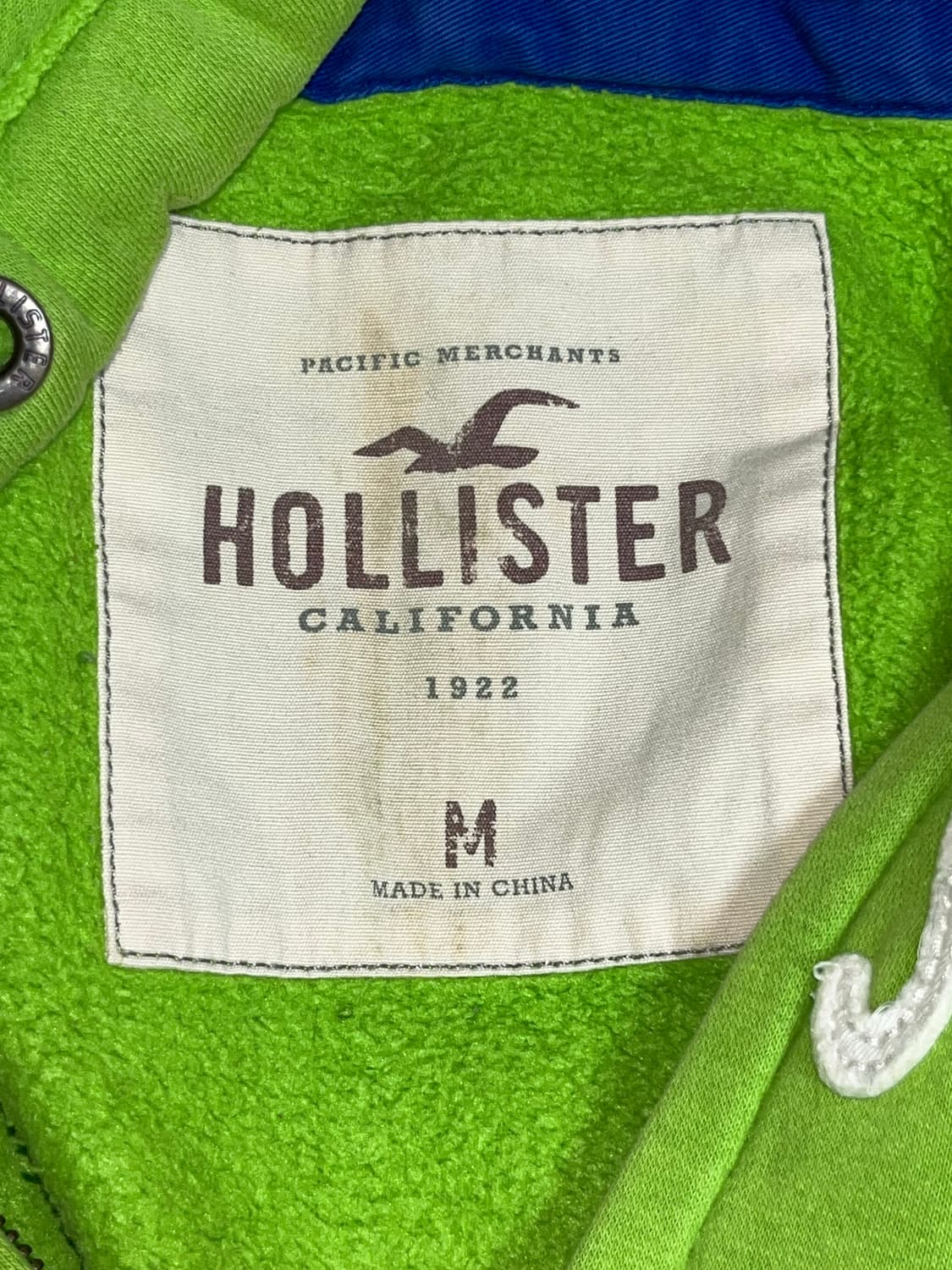 홀리스터 연두색 후드집업 M 상품이미지3