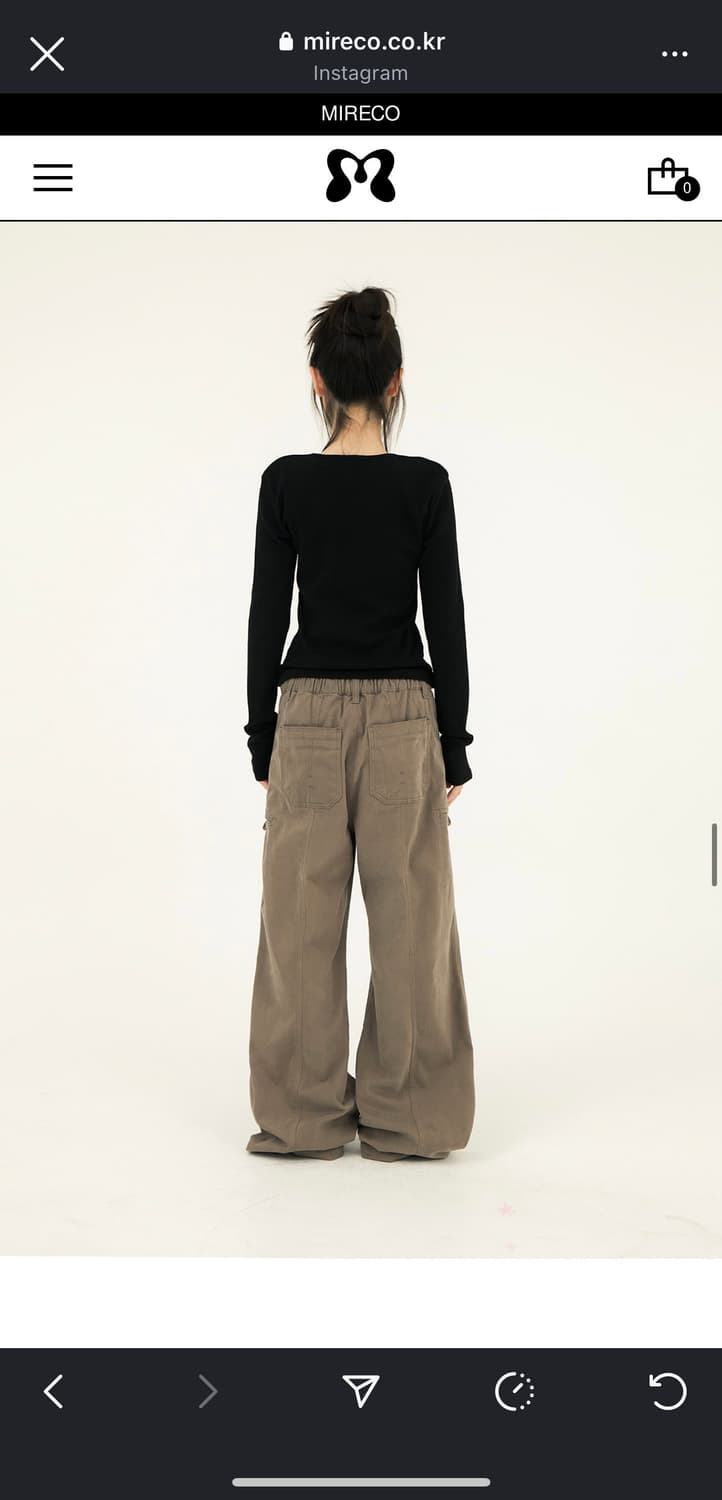 미레코 팬츠 MINI POCKET WIDE COTTON PT 바지  상품이미지3