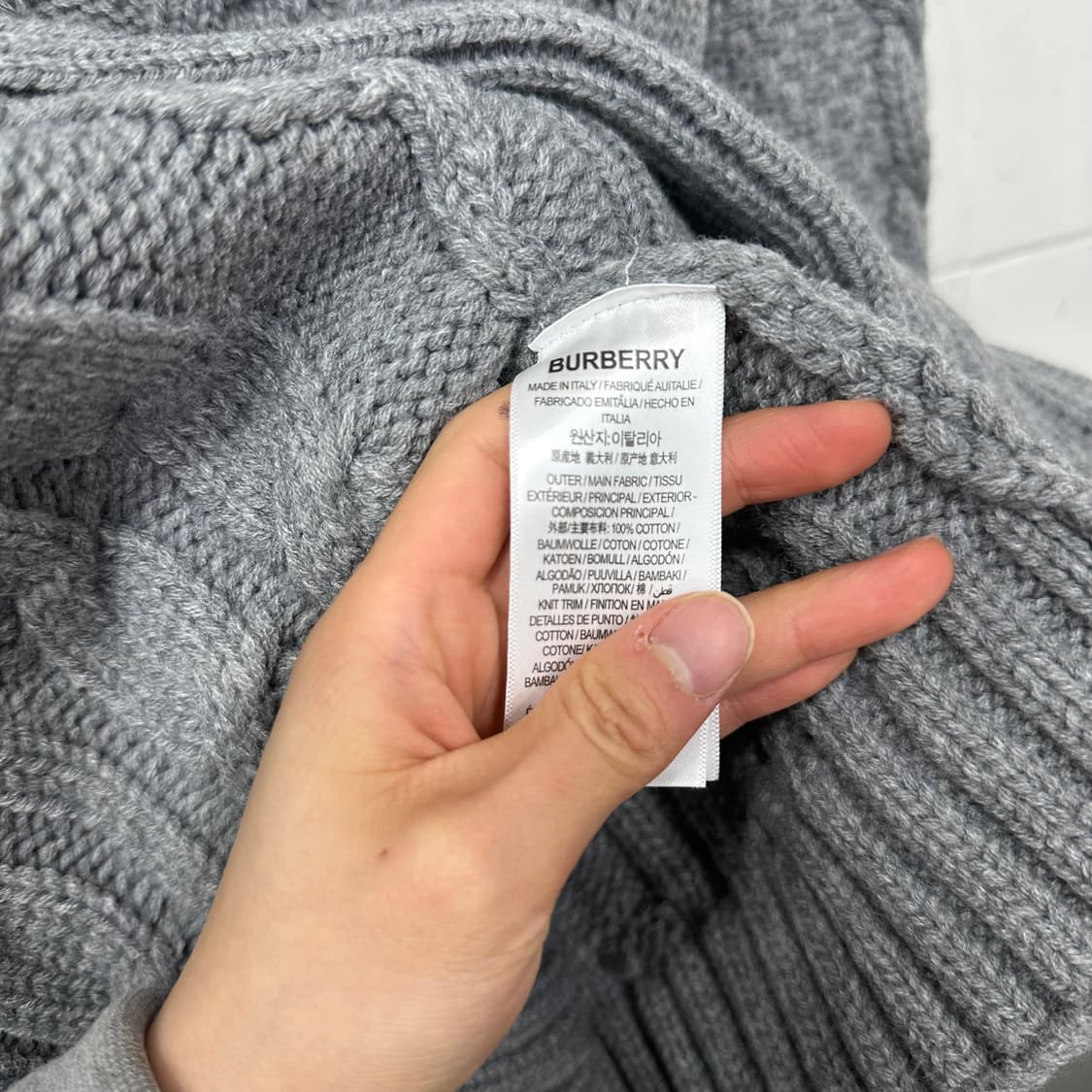 버버리 울 가디건 스웨터 상품이미지4