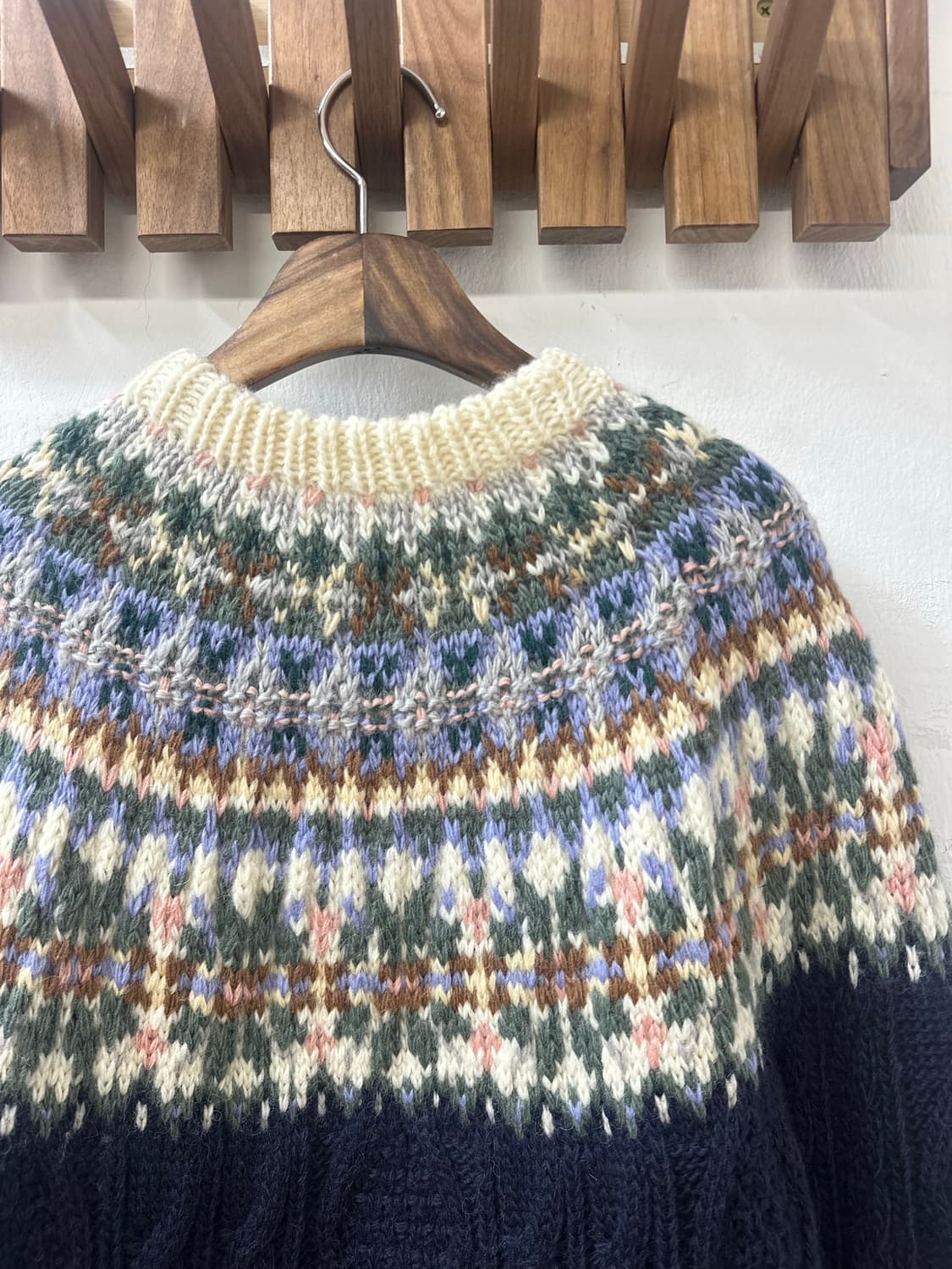 헤비울 100% 노르딕 멀티 컬러 스웨터 니트  상품이미지6