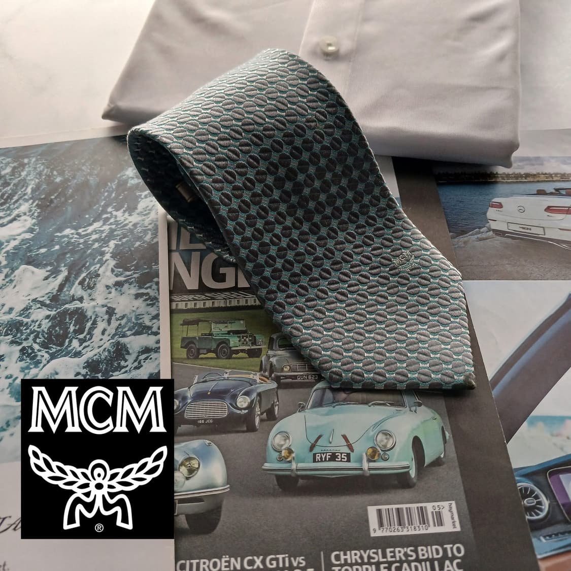 MCM 실크 텍스처 패턴 넥타이 8.4cm A+등급 A18054
 상품이미지1