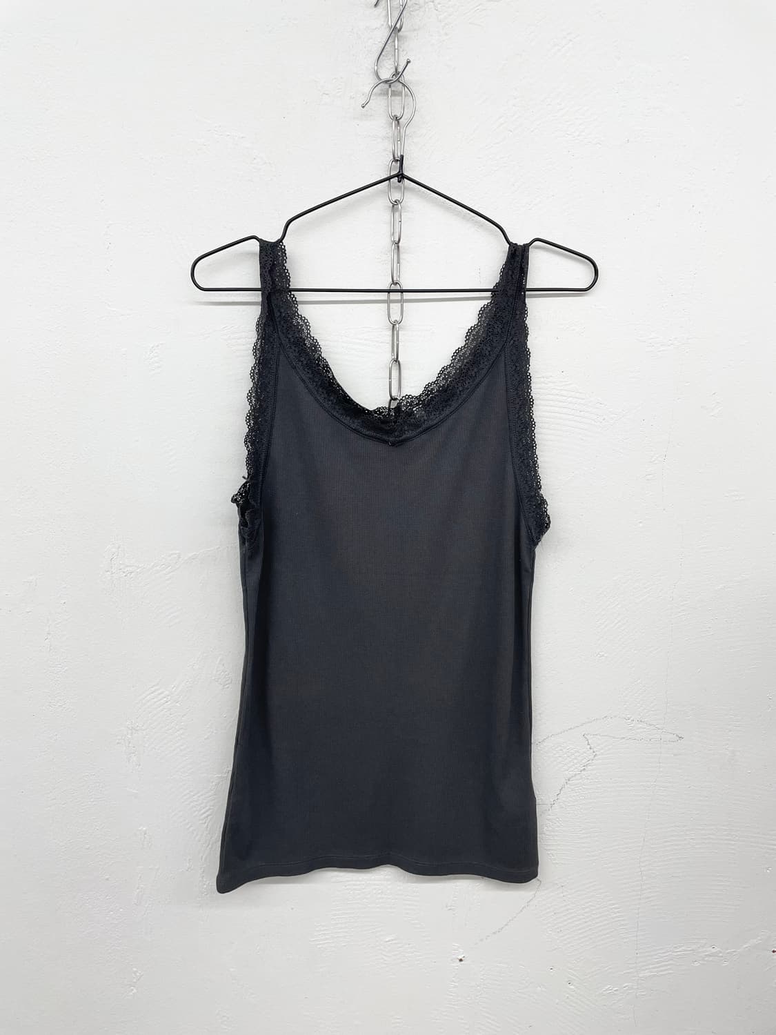 차콜 골지 레이스 탑 상품이미지4