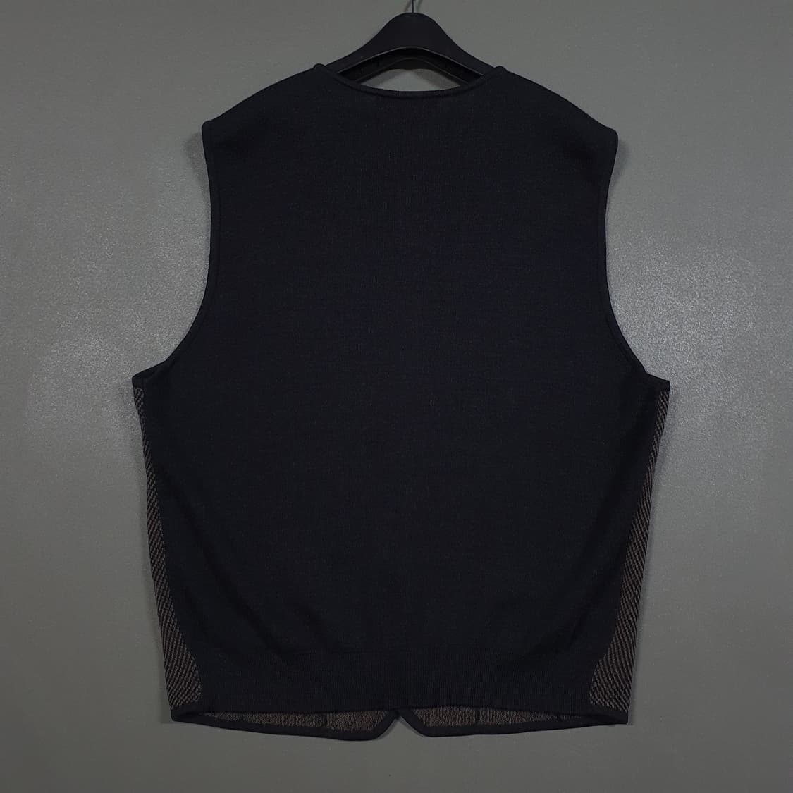 XL (105) YSL 입생로랑 헤링본 포켓 울 니트 베스트 조끼 스웨터 상품이미지6