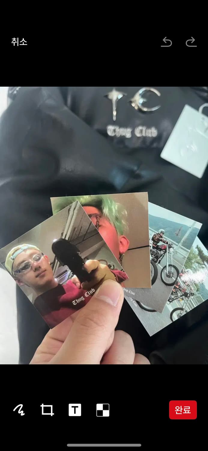 새상품급 풀구성 떠그클럽 가죽레더 패딩 상품이미지4