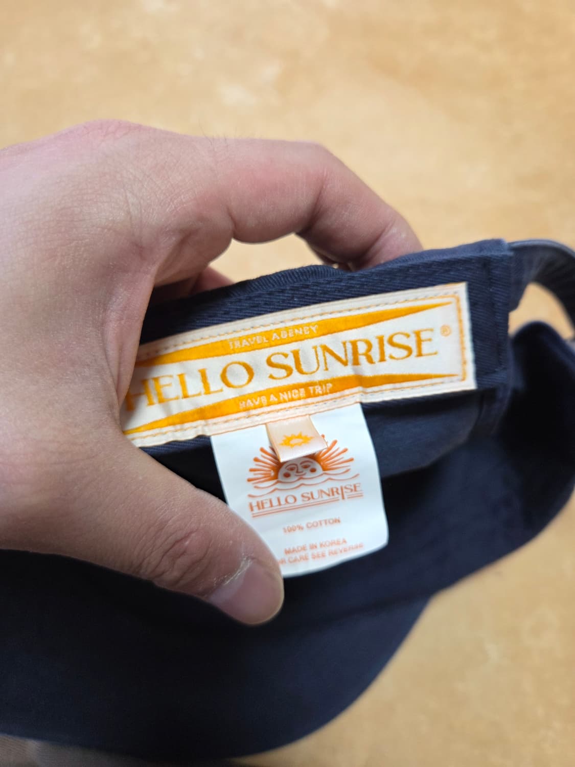 헬로선라이즈 워시드 볼캡 네이비 모자 상품이미지3