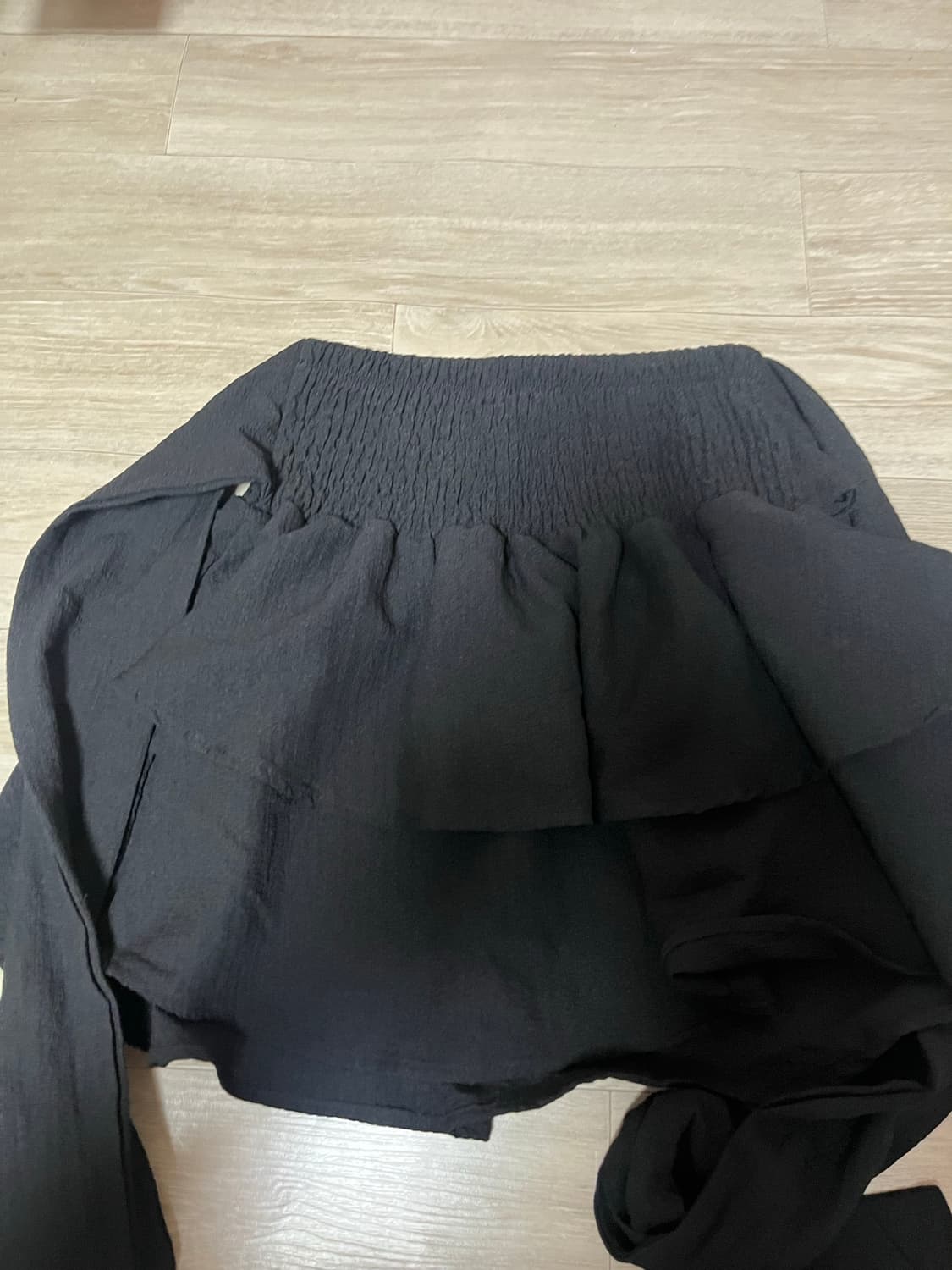 검정 러플 스커트  상품이미지2