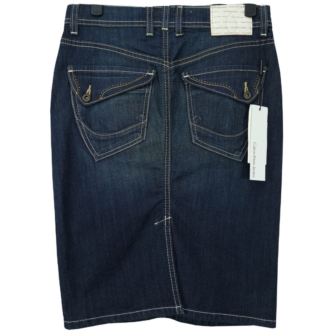 [캘빈클라인](새상품) 로우라이즈 데님 미들 스커트 M19831 상품이미지3