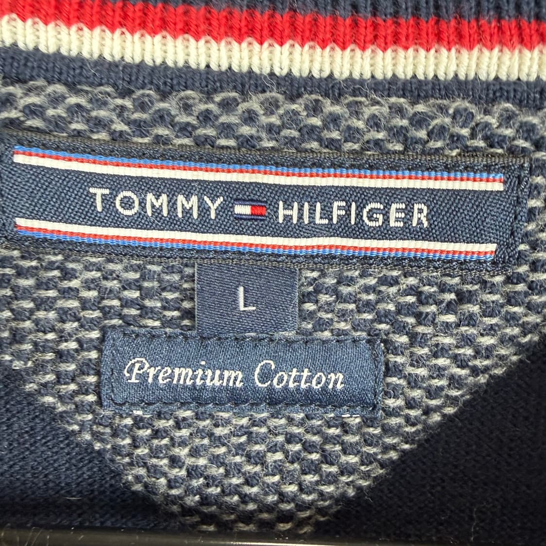 (L) 타미힐피거 라운드 니트 네이비 상품이미지3