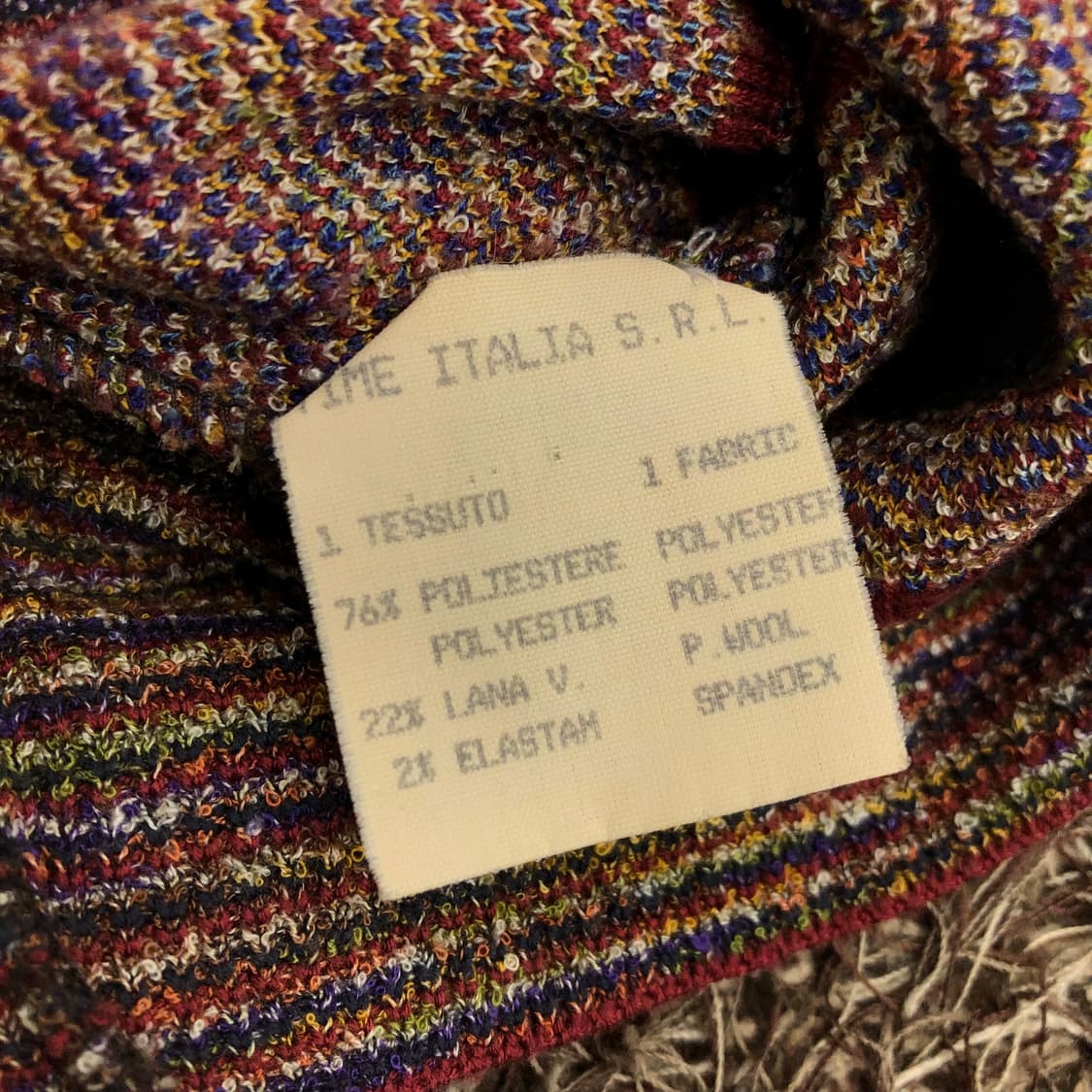 미쏘니 멀티컬러 패턴 울 카라 니트 상품이미지6