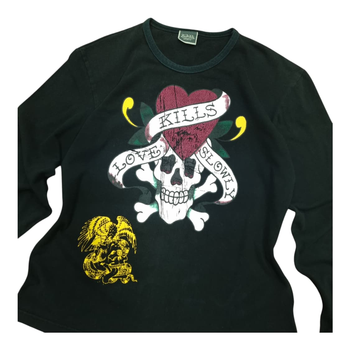 본더치 빈티지 올드스쿨 Y2K 해골 프린팅 긴팔 슬리브 상품이미지2