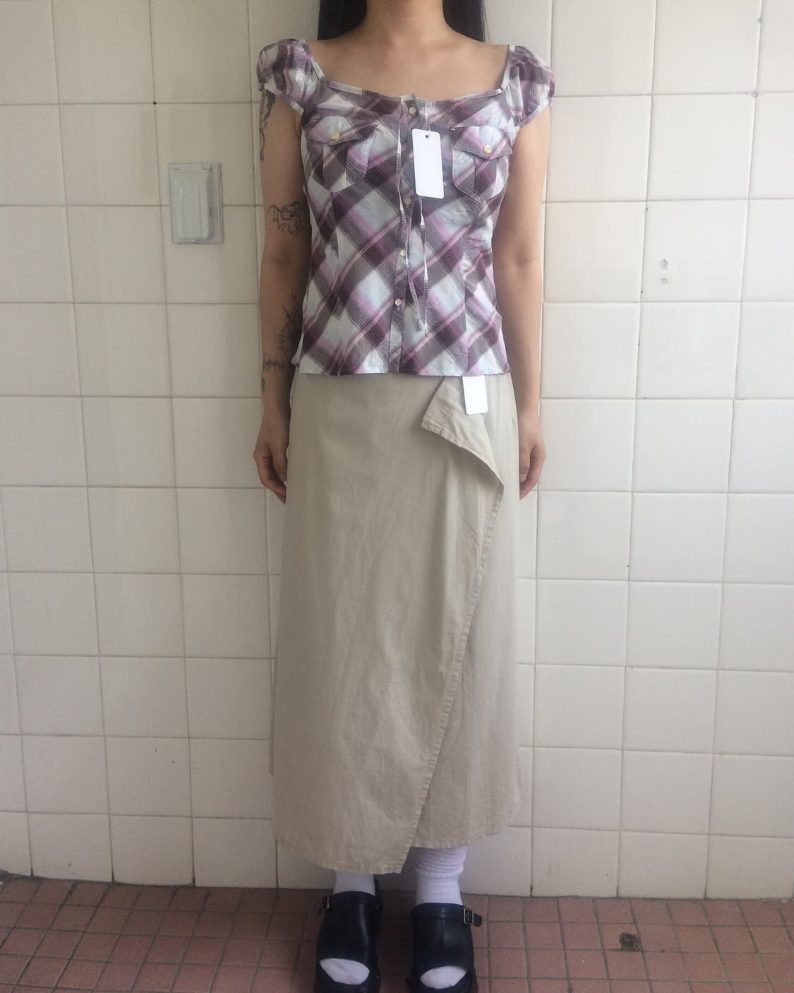 45rpm belted wrap long skirt 상품이미지6