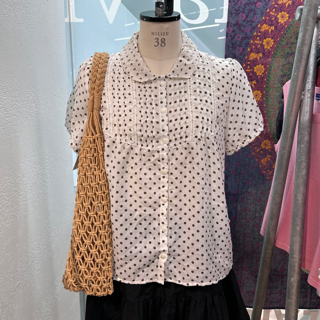 Vintage y2k Dot Shirts 상품이미지1