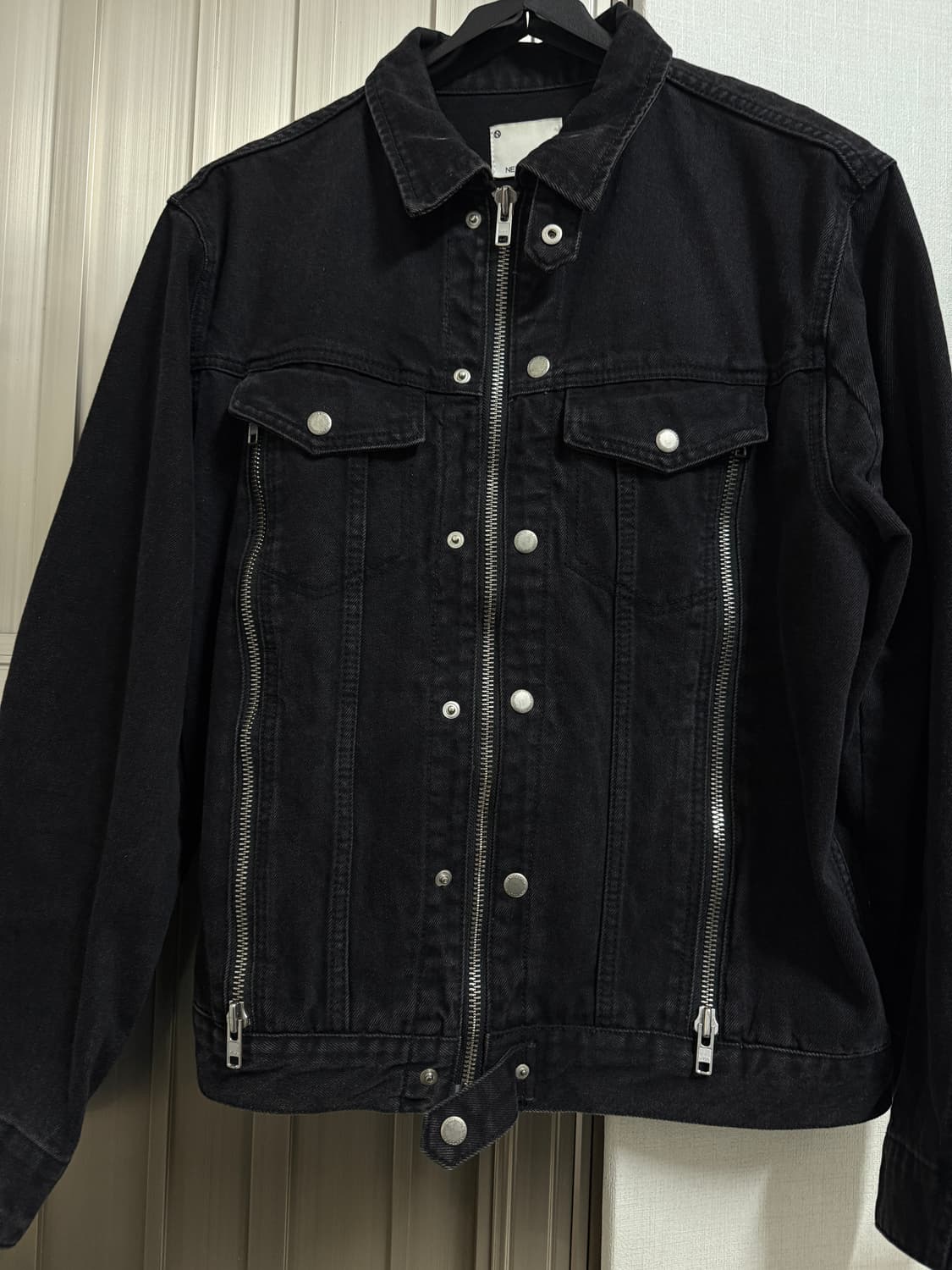 넥스트도어립스 TWISTED ZIPPER TRUCKER JACKET 상품이미지2