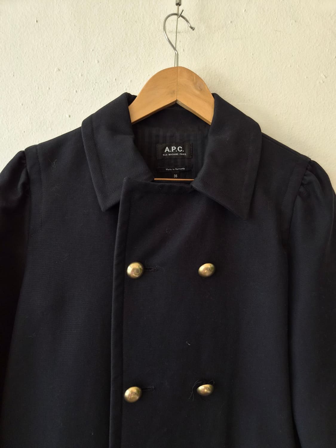 APC 아페쎄 여성 네이비코튼트렌치코트 36사이즈 상품이미지1