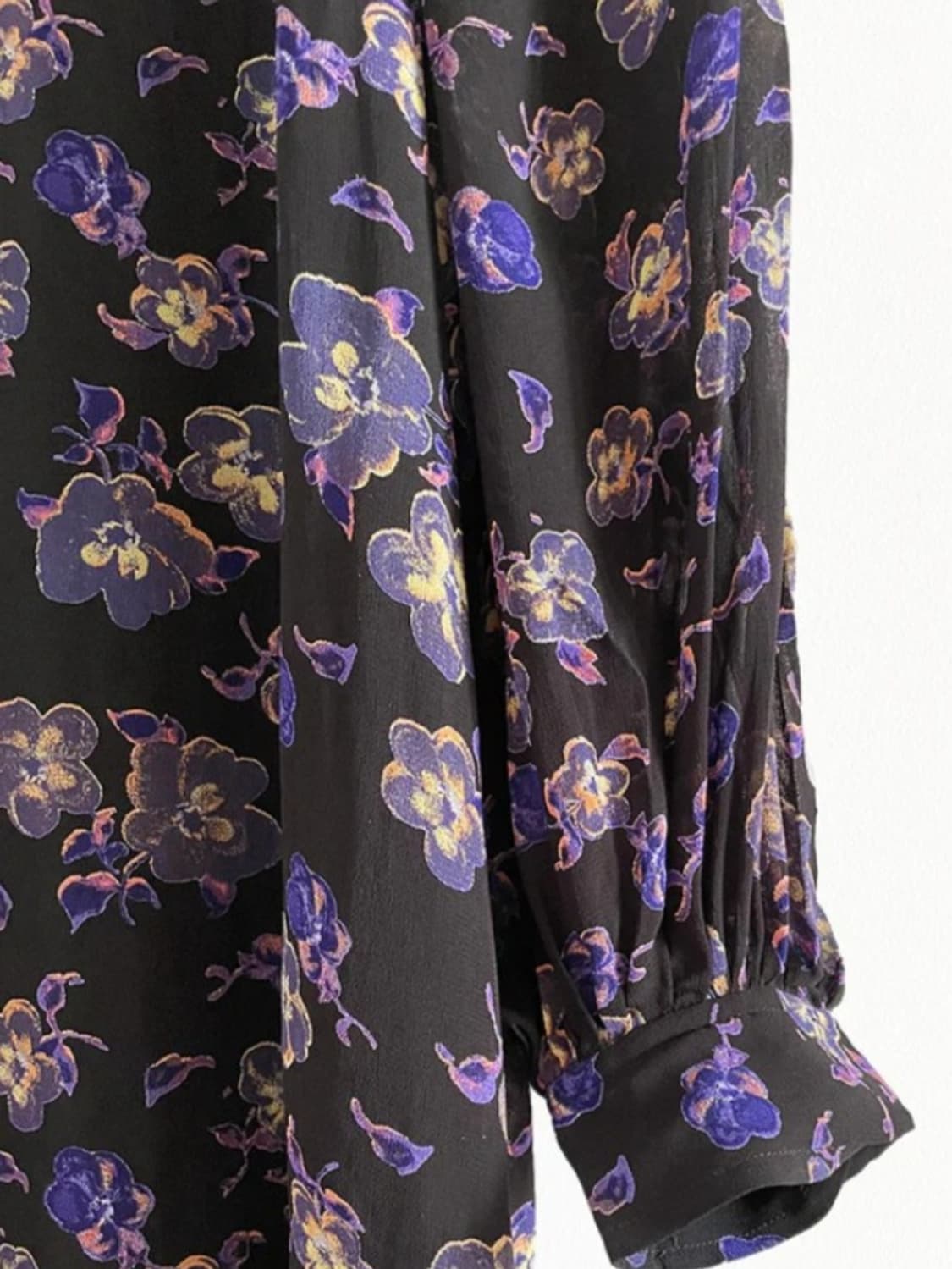 가니 Ganni 플라워 벌룬 소매 원피스 상품이미지4